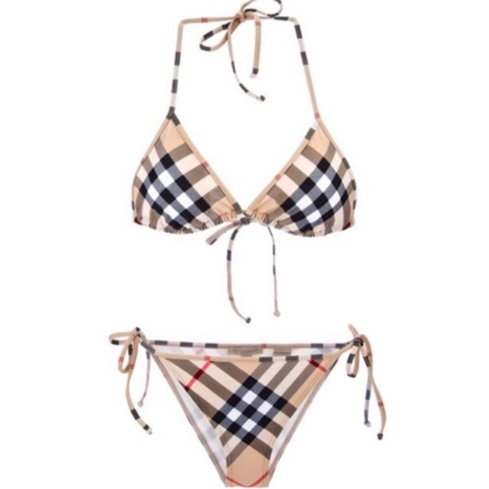Burberry Nova Print Triangle Bikini Set